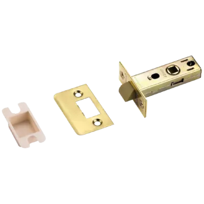 Защелки врезные межкомнатные пластиковый язычок ARCHIE 45 мм пластиковый язычок LP 6-45 B, Цвет Латунь